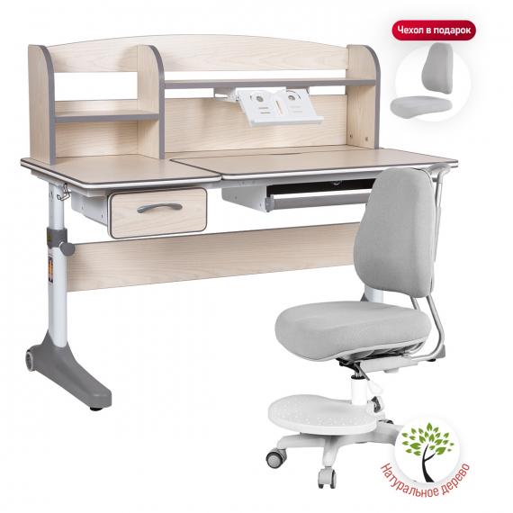 комплект anatomica uniqa парта + кресло + надстройка + подставка для книг Anatomica Uniqa Set